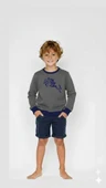Çocuk Sweatshirt / Logo Baskılı - Vizon thumbnail 1