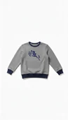 Çocuk Sweatshirt / Logo Baskılı - Gri thumbnail 2