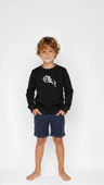Çocuk Sweatshirt / Logo Baskılı - Siyah thumbnail 1