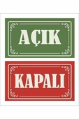 “açık - Kapalı” Kapı Cam Levhası (2,7 Mm Dekato) thumbnail 1