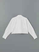 XSIDE BEYAZ Crop Poplin Kadın Gömlek thumbnail 6