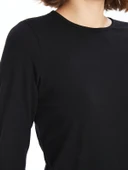 LCWAIKIKI Basic Siyah Bisiklet Yaka Kadın Body thumbnail 4