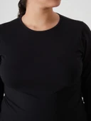 LCWAIKIKI Basic Siyah Bisiklet Yaka Kadın Body thumbnail 7