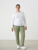 LCWAIKIKI Basic Beyaz Bisiklet Yaka Kadın Body thumbnail 6