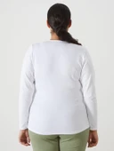 LCWAIKIKI Basic Beyaz Bisiklet Yaka Kadın Body thumbnail 8