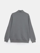 LCWAIKIKI Basic Gri Dik Yaka Erkek Sweatshirt thumbnail 8