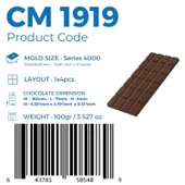 TABLET ÇİKOLATA KALIBI 100gr -CM 1919 thumbnail 2