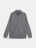 LCWAIKIKI Basic Gri Dik Yaka Erkek Sweatshirt thumbnail 5