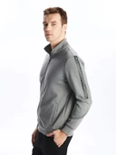 LCWAIKIKI Basic Gri Dik Yaka Erkek Sweatshirt thumbnail 1