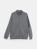 LCWAIKIKI Basic Gri Dik Yaka Erkek Sweatshirt thumbnail 6