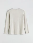 LCWAIKIKI Basic Bej Bisiklet Yaka Kadın Body thumbnail 8