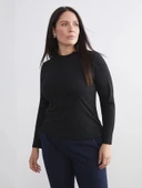LCWAIKIKI Basic Siyah Dik Yaka Kadın Body thumbnail 2