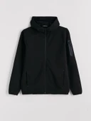 XSIDE ACTIVE Siyah Kapüşonlu Erkek Fermuarlı Sweatshirt thumbnail 5