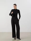 LCWAIKIKI Basic Siyah Dik Yaka Kadın Body thumbnail 3