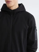 XSIDE ACTIVE Siyah Kapüşonlu Erkek Fermuarlı Sweatshirt thumbnail 3