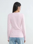 LCWAIKIKI Basic Pembe Bisiklet Yaka Kadın Body thumbnail 5