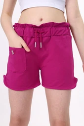 Toontoy Kız Çocuk Beli Lastikli Tek Cepli Basic Şort thumbnail 5