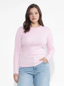 LCWAIKIKI Basic Pembe Bisiklet Yaka Kadın Body thumbnail 2
