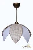 Rattan Papatya Model Naturel Renk Avize thumbnail 5