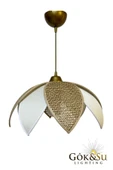 Rattan Papatya Model Kahverengi Avize thumbnail 5
