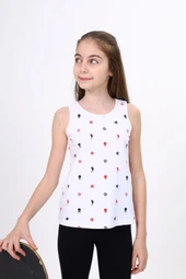 Toontoy Kız Çocuk Baskılı Bisiklet Yaka Basic Atlet thumbnail 5