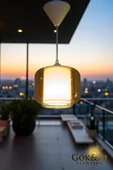 Cam Avize Tekli Bal Beyaz Renk Hol Balkon Mutfak thumbnail 3