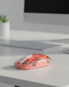 Sessiz Tıklamalı Şeffaf Mouse Bluetooth ve USB Uyumlu thumbnail 1