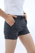 Toontoy Kız Çocuk Baskılı Beli Lastikli Cepli Basic Crop Şort thumbnail 1