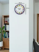 36 Cm Mor Çocuk Odası Duvar Saati thumbnail 5
