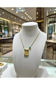 Jadem Gold Jade'm Gold B Harfli Çelik Kolye thumbnail 4