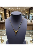 Jadem Gold Y Harfli Çelik Kolye thumbnail 3