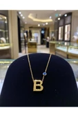 Jadem Gold Jade'm Gold B Harfli Çelik Kolye thumbnail 2