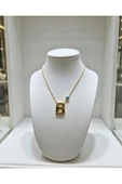 Jadem Gold Jade'm Gold B Harfli Çelik Kolye thumbnail 3