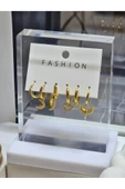 Jadem Gold Çelik figürlü küpeler thumbnail 2