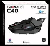 Crown Micro C40 Bluetooth Intercom Kulaklık Seti thumbnail 6
