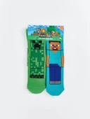 LCW Kids Karışık Minecraft Baskılı Erkek Çocuk Soket Çorap 5'li thumbnail 2
