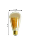 Cata 4350 4w Uzun Rustik Fılament Ampul E27 Duylu thumbnail 2