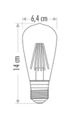 Cata Ct-4290 8w E27 2700k Sarı Led Rustik Ampul thumbnail 2