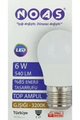Noas 6 Watt Led Ampul 3200K Sarı Işık E27 thumbnail 3