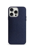 Aether Carbon iPhone 13-14 MagSafe Karbon Kılıf Deep Navy Pulse thumbnail 1