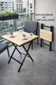 Ecowood Katlanır Masa | Balkon Bahçe Kamp thumbnail 1