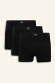Defacto N4277AZBK27 Siyah Regular Fit 3'lü Boxer thumbnail 1