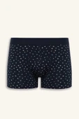 Defacto E7210 Lacivert Regular Fit Çiçekli 3'lü Boxer thumbnail 2