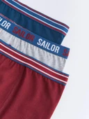 LCW Kids Bordo Basic Pamuklu Erkek Çocuk Boxer 3'lü thumbnail 3