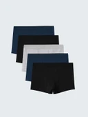 LCW Kids Siyah Basic Erkek Çocuk Boxer 5'li thumbnail 1