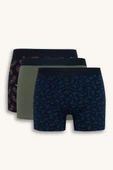 Defacto E2919 Lacivert Regular Fit Çizgili 3'lü Boxer thumbnail 1