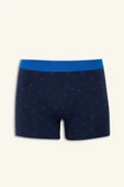 Defacto G4673AXBE103 Mavi Regular Fit Baskılı 3'lü Boxer thumbnail 2