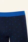 Defacto G4673AXBE103 Mavi Regular Fit Baskılı 3'lü Boxer thumbnail 4