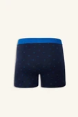Defacto G4673AXBE103 Mavi Regular Fit Baskılı 3'lü Boxer thumbnail 3