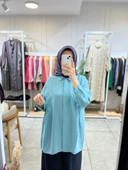 Nuss 3001 Oversize Düğmeli Gömlek Akdeniz thumbnail 1